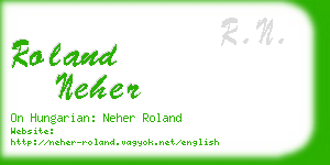 roland neher business card